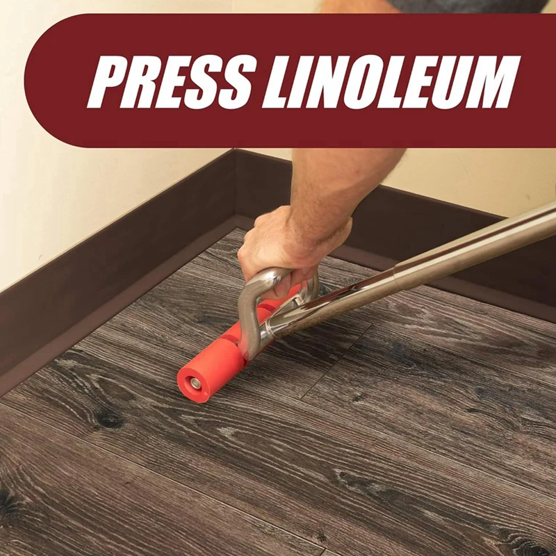 Retractable Heavy-Duty Floor And Wall Roller For Laminate, LVP, Carpet, Tile And Wall Coverings, Extends Up To 27 Inches