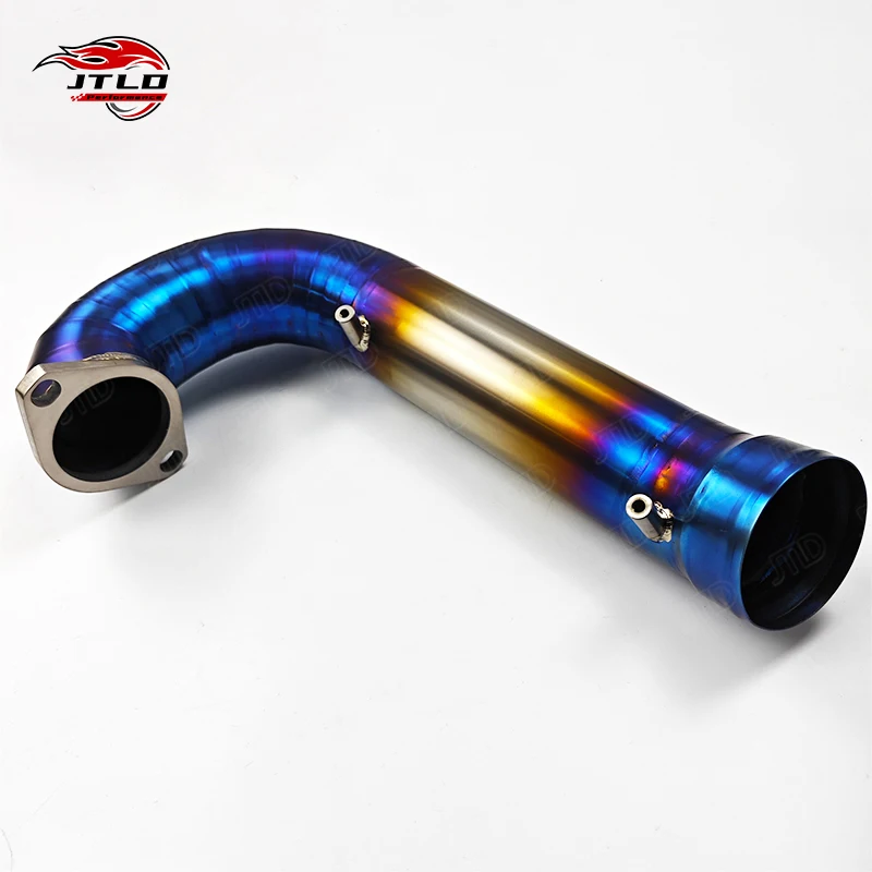 JTLD Performance Titanium Blue Burnt J Pipe For Honda Civic FL5 Intake And Exhaust System Charging Pipes