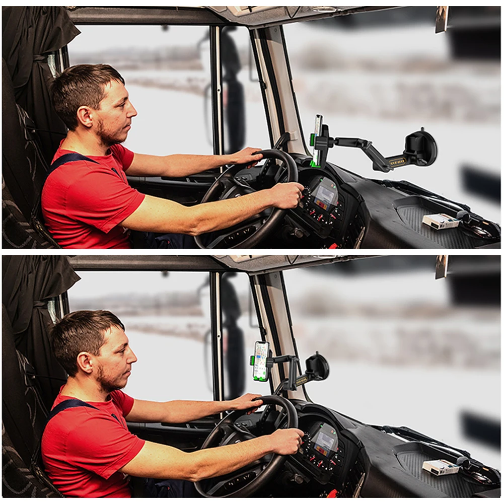 Truck Mobile Phone Holder Multi-Function Bus Universal Windshield Mobile Phone Mount Dashboard Phone Holder Stand