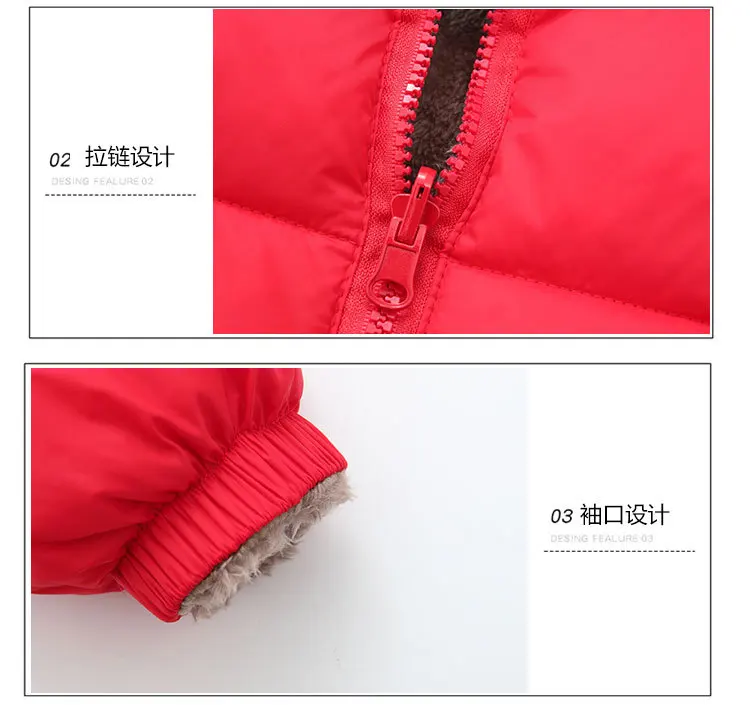 Baby Herbst Winter Kinder Baumwollkleidung Jacke mit Taschen Einfarbige Daunenjacke mit Ohren Kleinkind Mantel Langarm Baby Baumwollkleidung – Detail 18