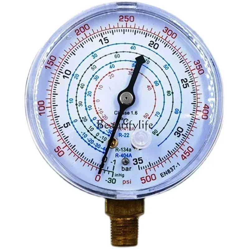 Refrigerant pressure gauge head Snow type automotive air conditioner fluoride pressure gauge head three-way valve