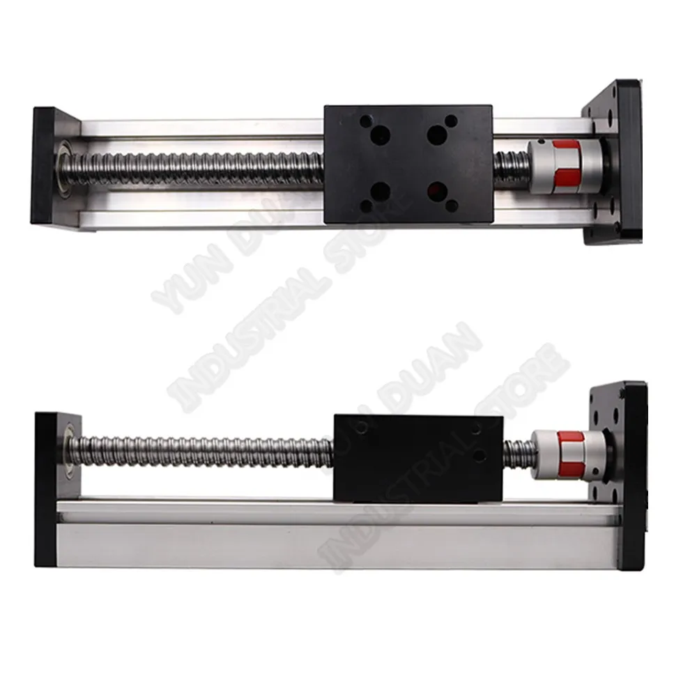 100mm~700mm Stroke Electric Mobile Sliding Table Module Rail SFU1605 Ballscrew Slide Cross Linear Stage Guide Platform CNC