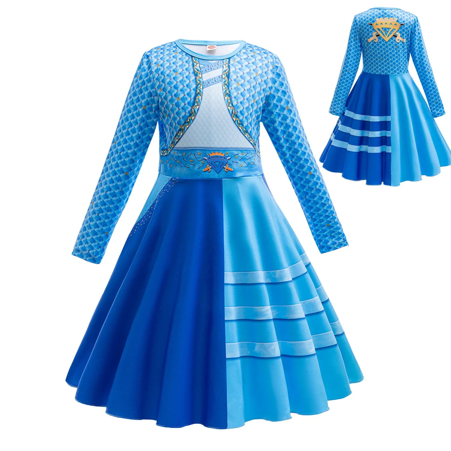 Girls Rise of Blue Jumpsuit Blue Descends Cosplay Costume Halloween Outfit Princess Jumpsuit Pajamas Suit