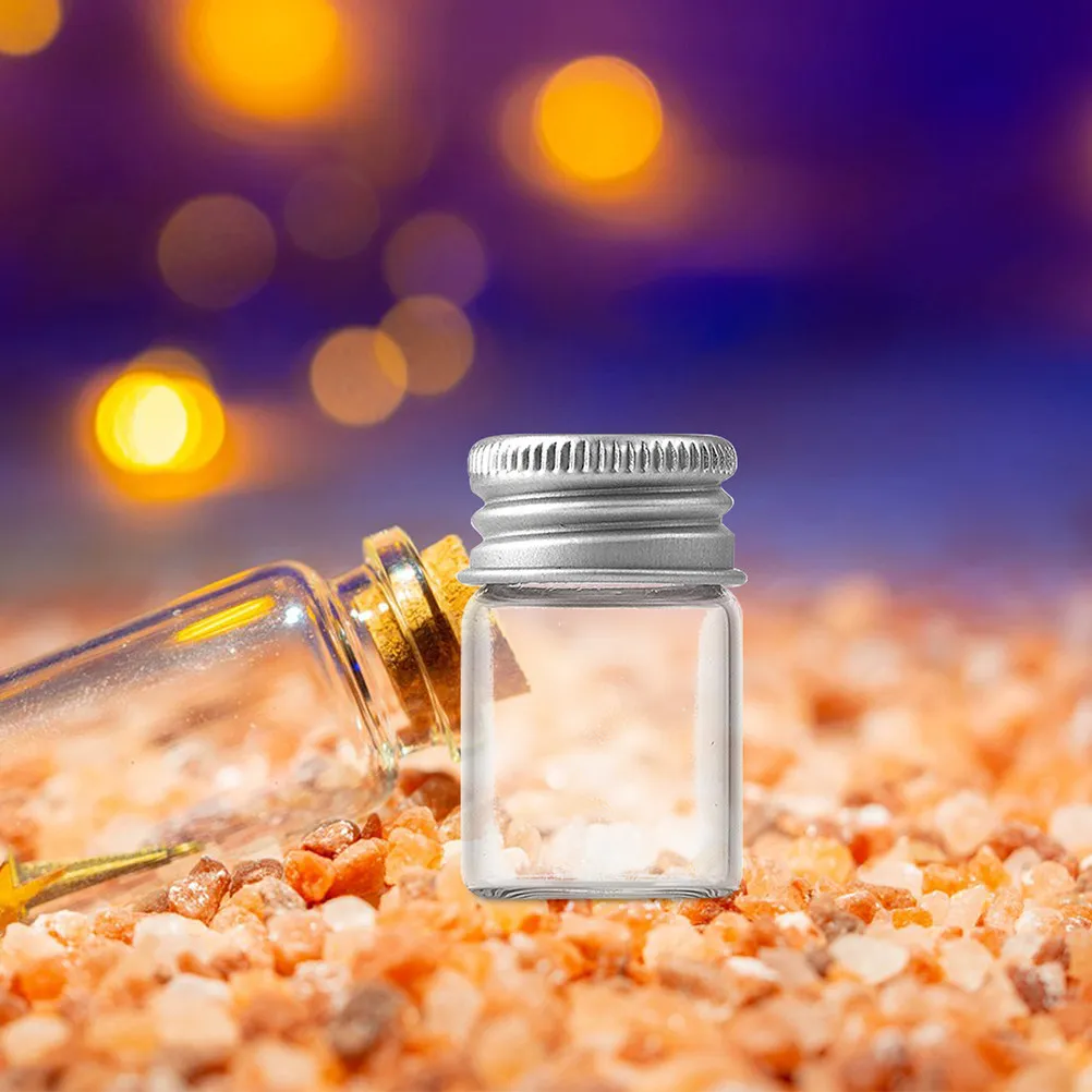 30Pcs Mini Glass Bottles 5Ml Lid Airtight Mini Vials for DIY Craft Sample Storage Small Powder Container
