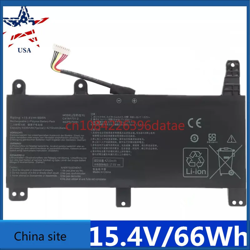 

New replacement for ASUS ROG STRIX GL731G 15.4V 66Wh C41N1731-2 Laptop battery