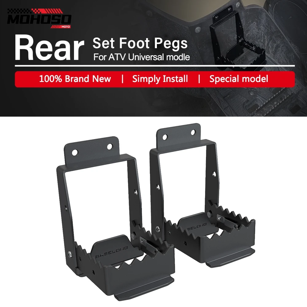 ATV Universal Foot Pegs Rear Set For Honda Fourtrax Foreman/Rubicon/Kodiak 450/700 Footrest Foldable 90° Foot Pedal Rest