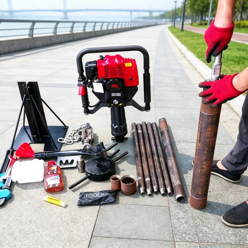 Customized Overseas Hot‑selling Vertical Backpack Core‑Sampling Drilling Rig for Shallow Water Well Drilling
