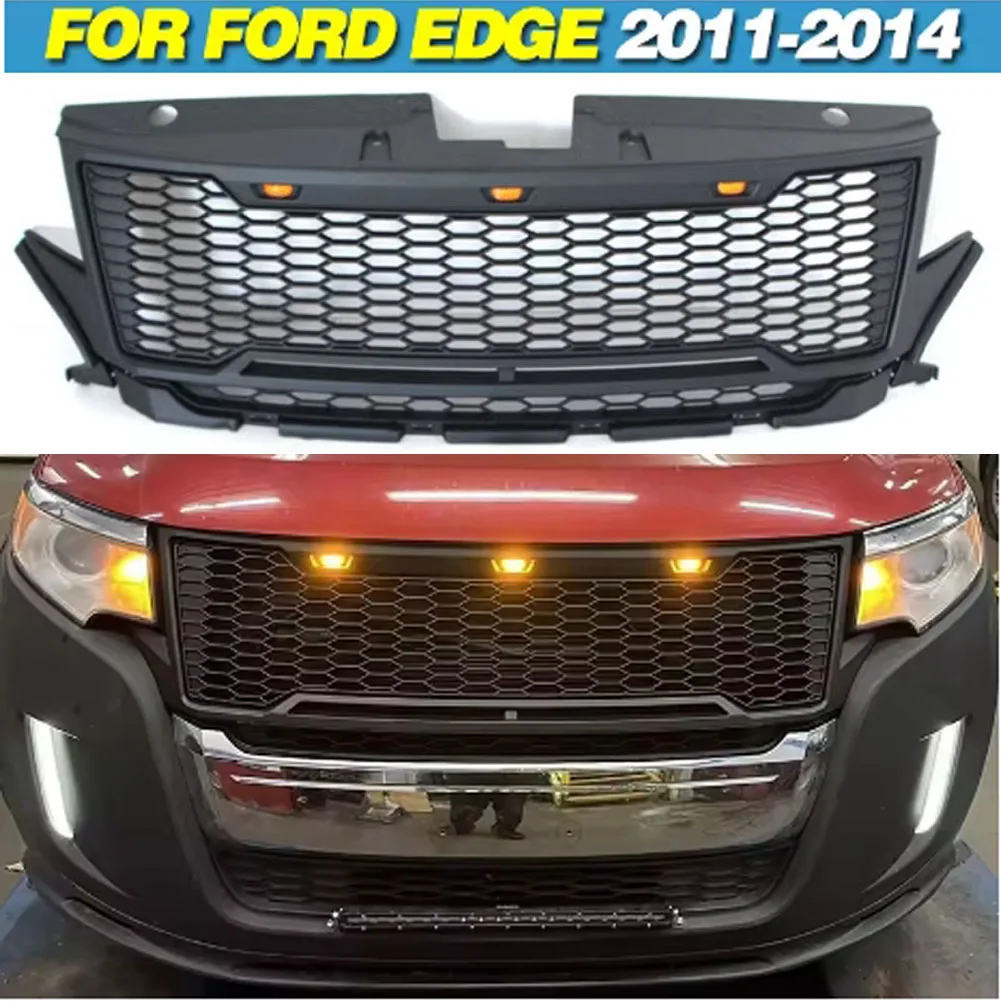 Передняя решетка с легкой матовой черной гоночной решеткой подходит для Ford Edge Grill 2011-2014 гг.