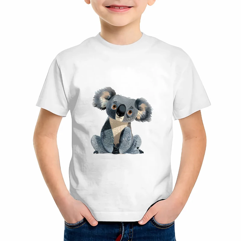 Cute Animal Illustration Koala Leopard Patch Iron On Transfers Heat Transfer Stickers Patch For Children Tshirts Clothes Hoodies