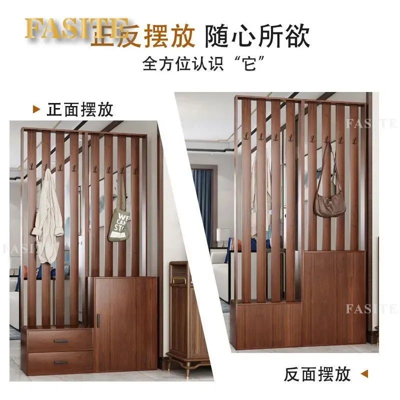 For Living Room Multifunctional Shoe Cabinet with Coat Rack and Stool Integrated Storage Entryway Organizer Simple Modern