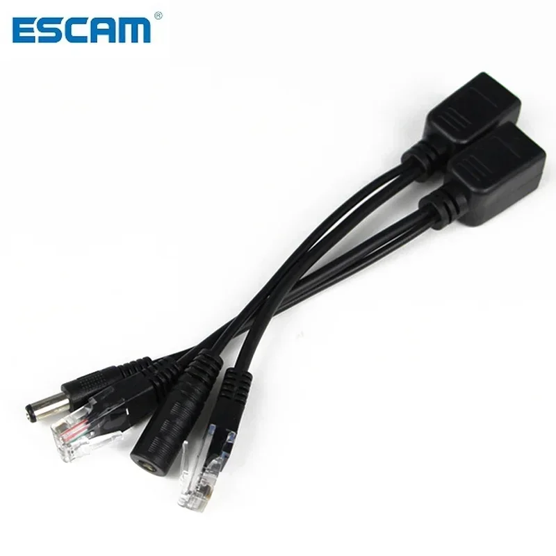 Passive Power Over Ethernet Adapter Cable POE Splitter Injector Power Supply Module 12 - 48v For IP Camera