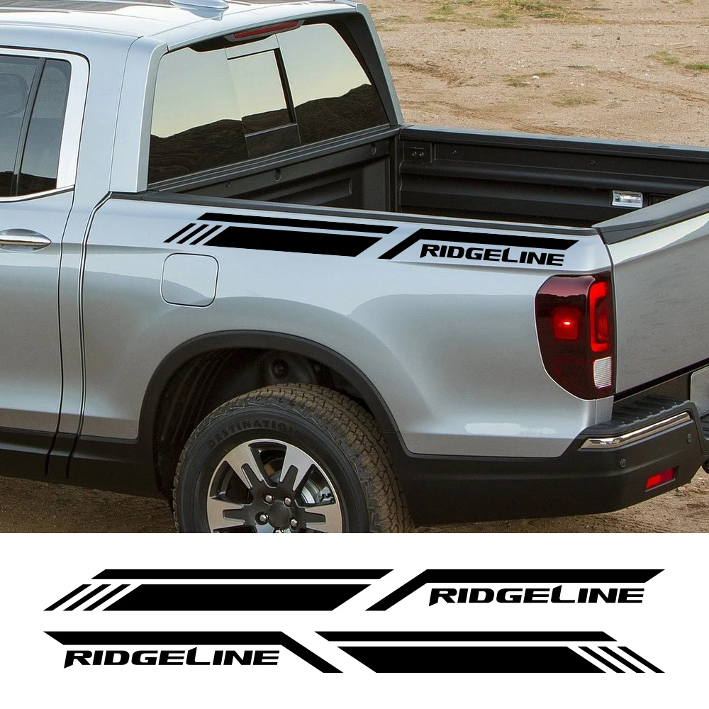 Pickup Trunk Side Stickers For Honda Ridgeline 4X4 Truck Graphics Stripes Style Car Decals Vinyl Cover Auto Tuning Accessories