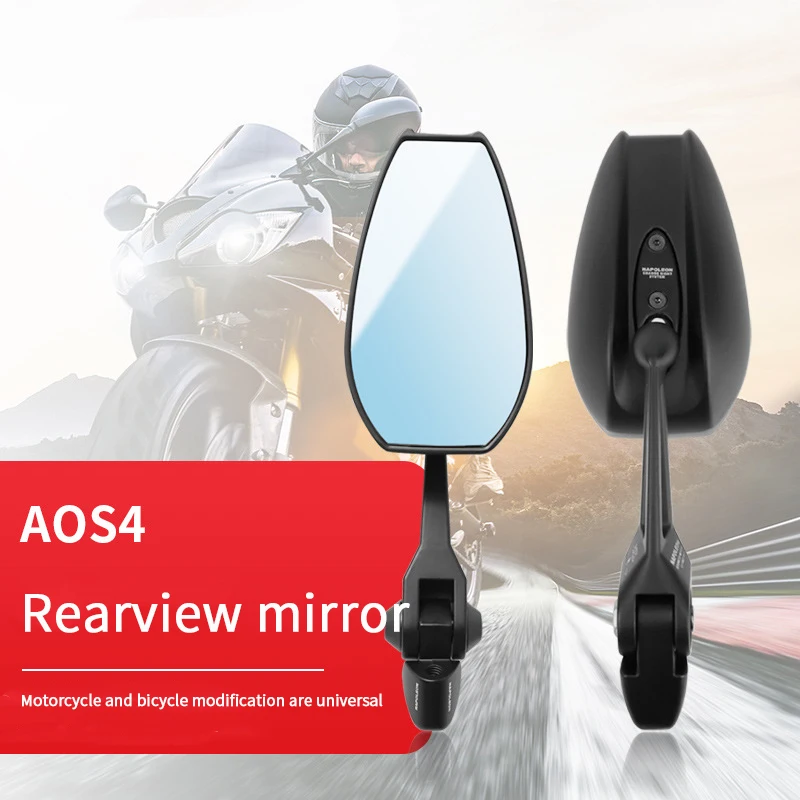 

Motorcycle Side Mirror Rearview Mirror Modification Accessories Universal AOS4 For Mavericks Yadi No. 9 Emma Reflector