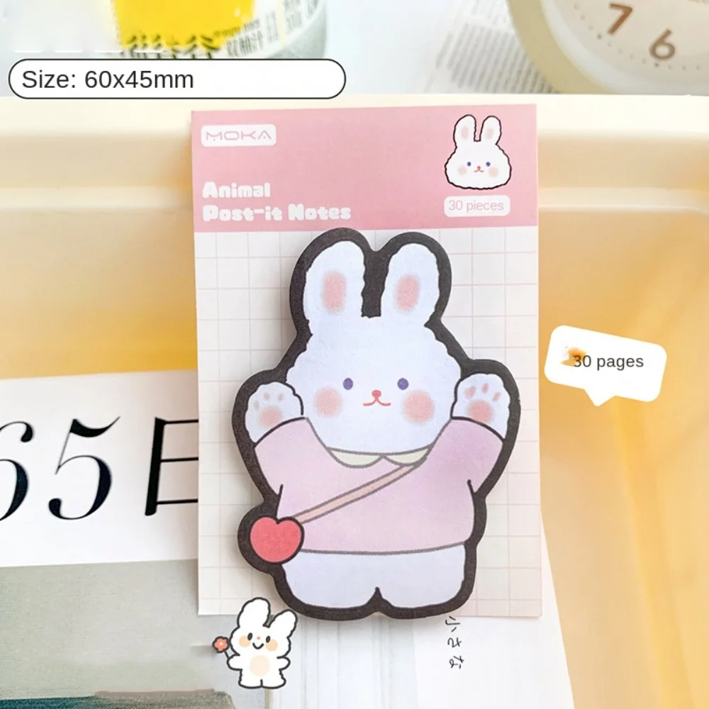 Stationery Cute Animal Memo Pad Rabbit Bear Kawaii Animal Sticky Notes Cow Cartoon Cartoon Bear Sticky Notes Children Gifts