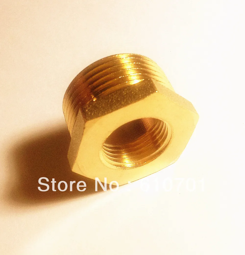 

10pcs Brass Pipe 3/8" Male x 1/8" Female BSPP Connection Adapter Reducer Bushing Busher Hexagon Plumbing Fittings Connector