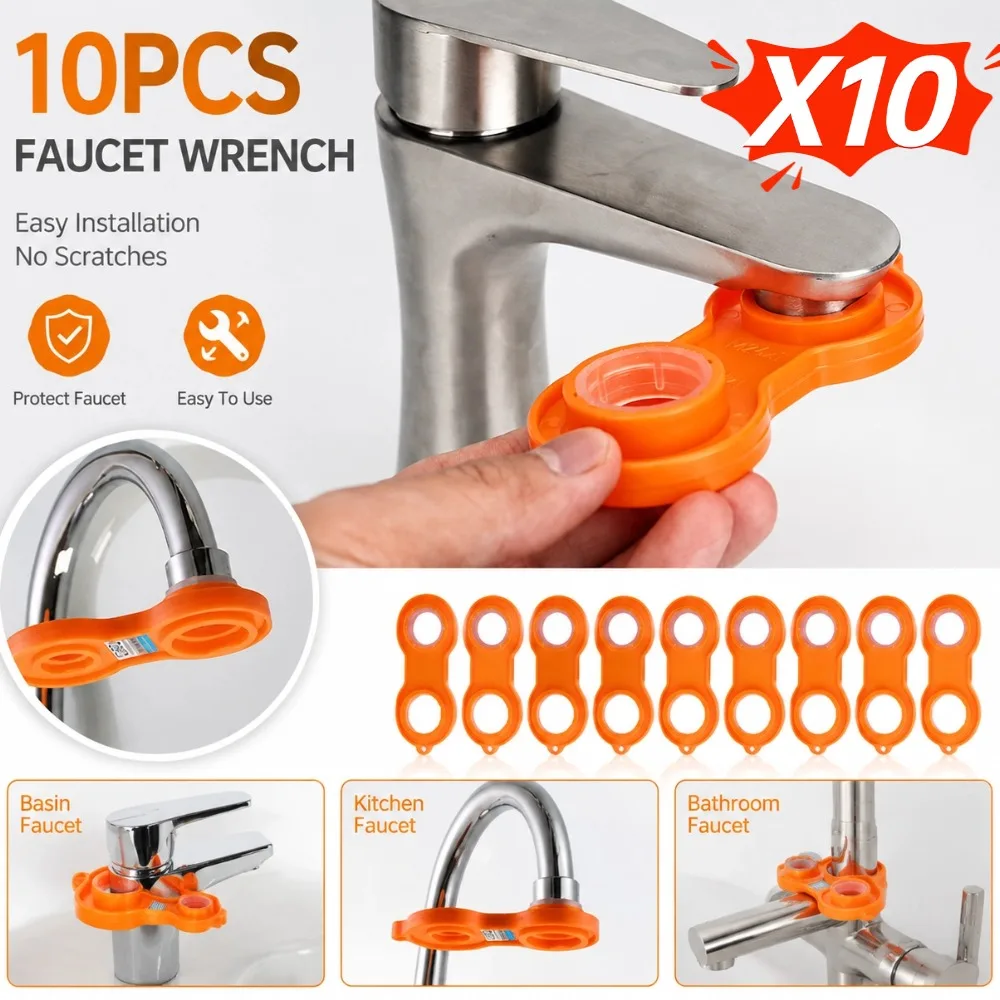 1-10pcs Faucet Bubbler Wrench Water Outlet Aerator Wrench Faucet Nozzle Filter Repair Tool Replacement Disassembly Tool Spanne