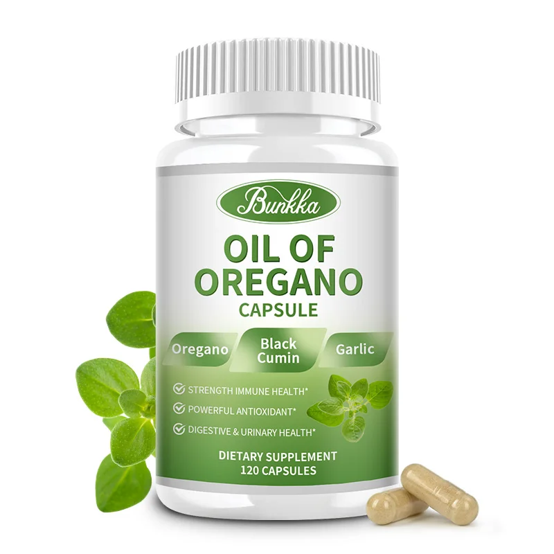 Oregano Oil Capsules Omega 3 6 9 Vitamin E for Gut Mood Blood Health Blood Circulation Cholesterol Hormone Balance Skin Beauty