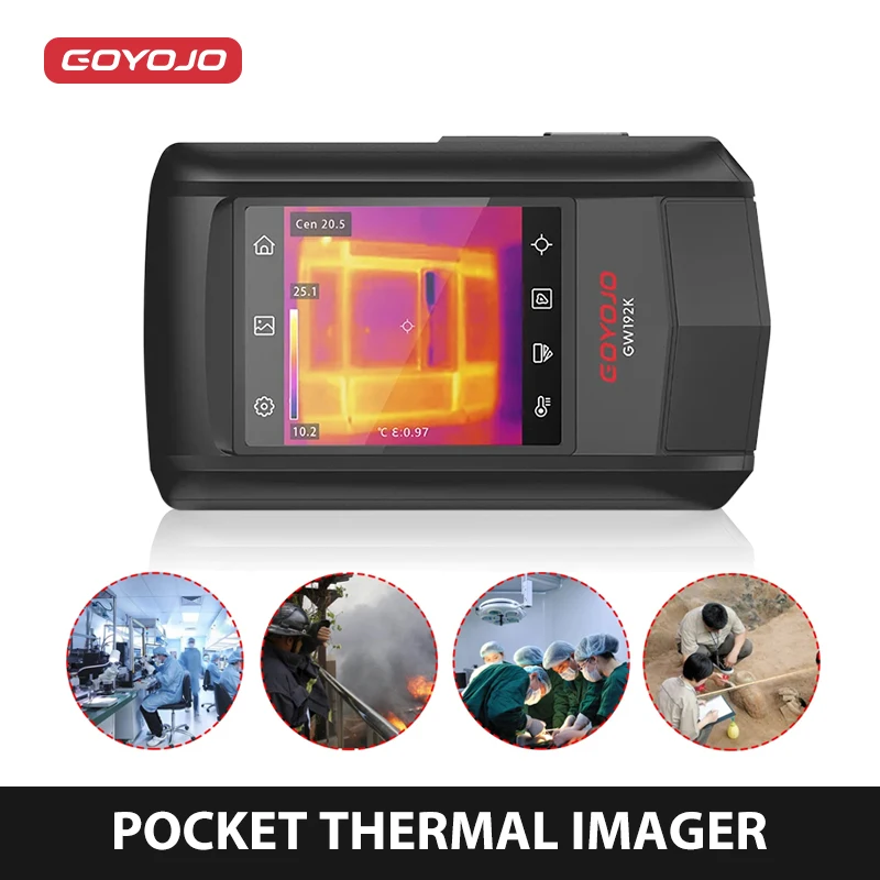 GOYOJO Thermal Camera Pocket Touch Screen Super IR 192x192 Thermal Imaging Camera 25Hz Portable Thermal Imager