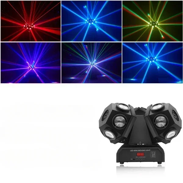 

18*10W RGBW 4w1 LED Beam Moving Head Light DMX512 3 Heads Beam Laser Stage Lighting Projector DMX DJ Disco Bar Party Lights