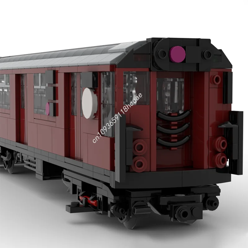 994PCS MOC City NYC Subway R33WF Redbird Train Model Building Blocks Stacking Bricks Creative Educational Toys Kid Gift Diy