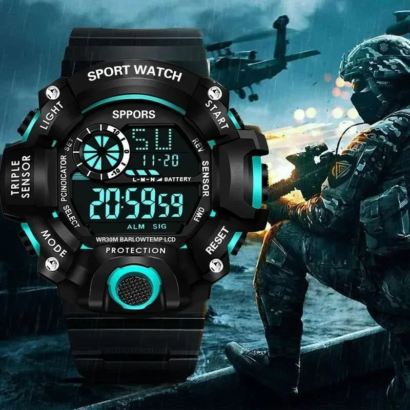 Anti-fall Luminous Alarm Clock Electronic Watch Student Sports Digital Wristwatches High-end Jewelry Gift Wholesale Reloj Hombre