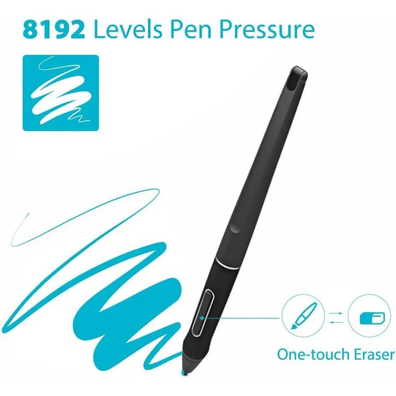 PW507 Passive Pen Suitable for huion Digital Tablets Kamvas Pro 12/Pro 13/Pro 16/16/20 with Two Customized Keys