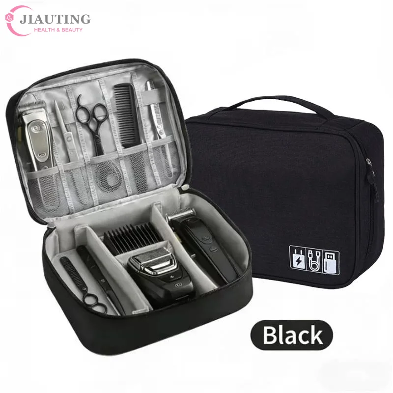 1Pcs Barber Hair Clipper Storage Bag Multi Compartment Oxford Haircut Tool Organizer Shockproof Portable Carry Case For Salon