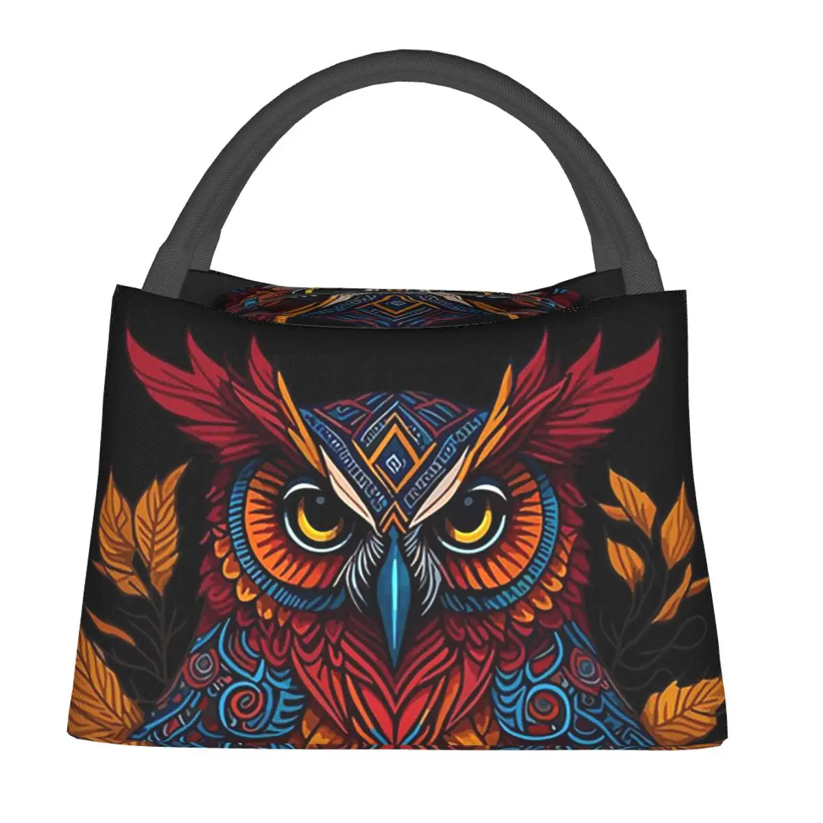 Native Mandala Owl American Lunch Bags Insulated Bento Box Lunch Tote Picnic Bags Cooler Thermal Bag for Woman Children Travel