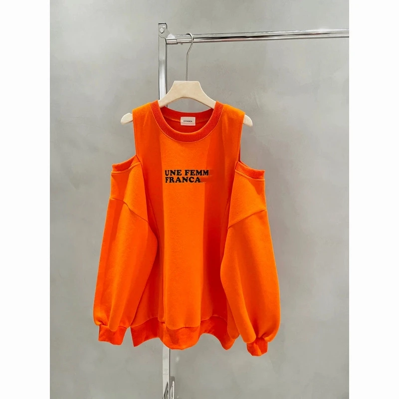 

Women Clothing High Street Printing Letter Loose Hoodies Sweatshirts Spring Autumn New Long Sleeve Casual Tops Korean Fashion