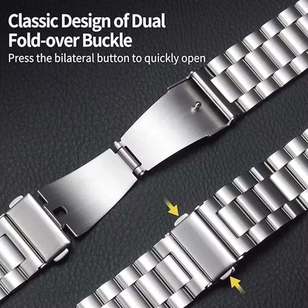 22mm 20mm 18mm Metal Band For Garmin Forerunner 570 970 55 265 965 165 255 955 Venu 4 3 2/Active 6/5/4 Stainless Steel Bracelet image 2