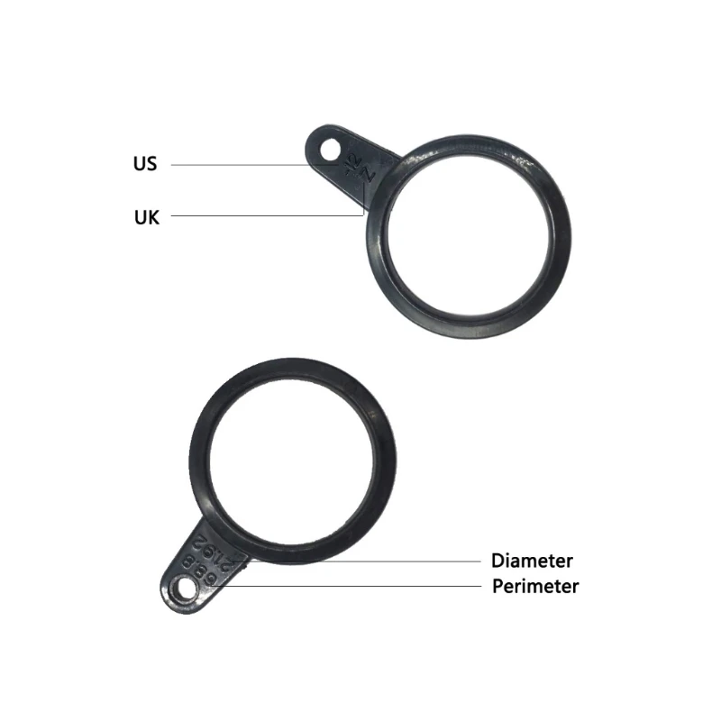 Pratico anello da dito misuratore delle dimensioni delle misura gioielli che fanno strumento dimensionamento per misurazione delle fedi nuziali delle donne degli uomini