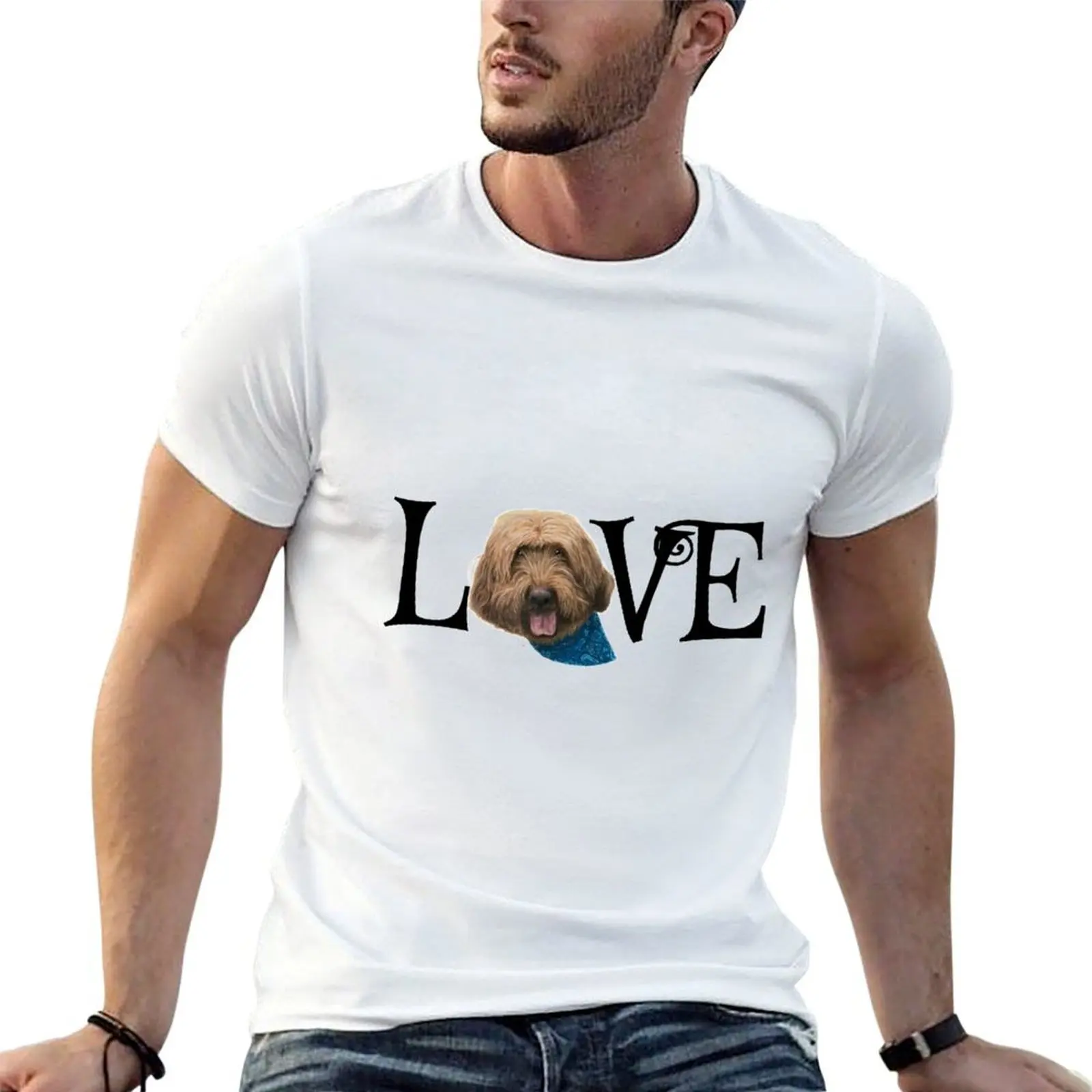 

I love Goldendoodle- dog lover sticker - goldendoodle Sticker T-Shirt t shirts for man pack cotton anime tshirt T-Shirt