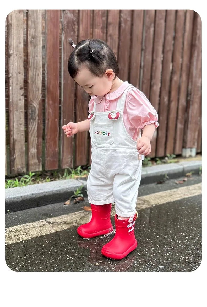 2026 Kinder Regenstiefel Mädchen Jungen Regenstiefel Rutschfeste Kinder Baby Regenschuhe PVC Wasserdichte Halbhohe Wasserschuhe Weiches Gummi – Detail 20