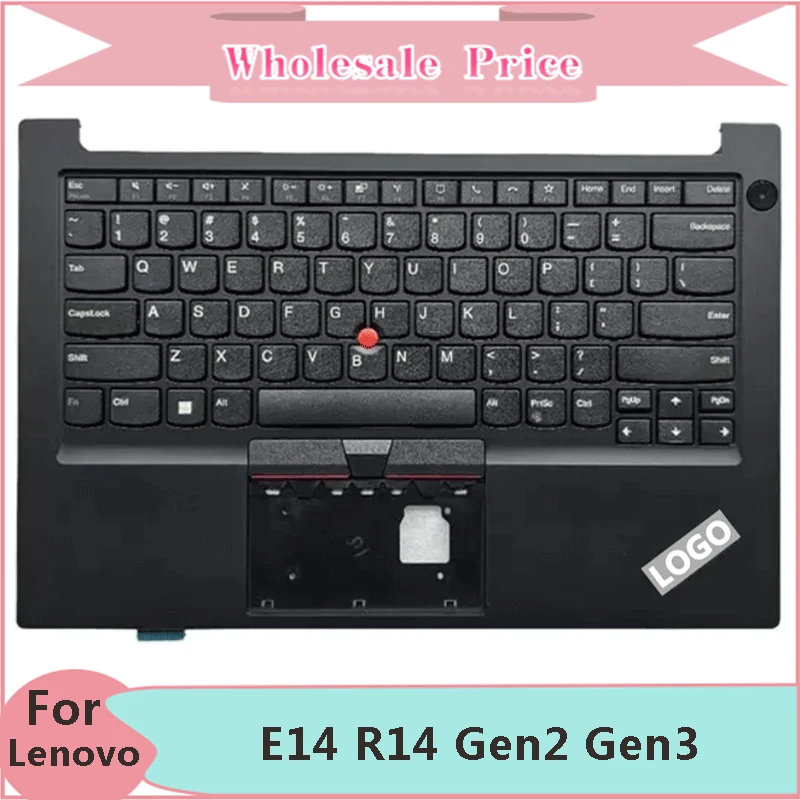 

New Original For Notebook Thinkpad E14 R14 Gen2 Gen3 Laptop Palmrest Case Keyboard US English Version Upper Cover