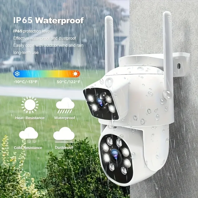 

4K 8MP Tuya Wifi Camera PTZ Outdoor Dual Screen Dual Lens IP Cameras Surveillance Auto Tracking Video ONVIF Security CCTV Camera
