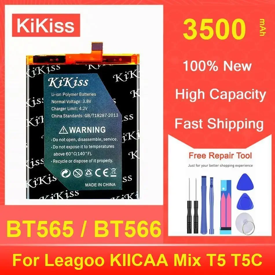 Аккумулятор Kikiss 3500 мАч BT565/BT566 для Leagoo KIICAA Mix T5 T5C Аккумулятор Kikiss 3500 мАч BT565/BT566 для Leagoo KIICAA Mix T5 T5C