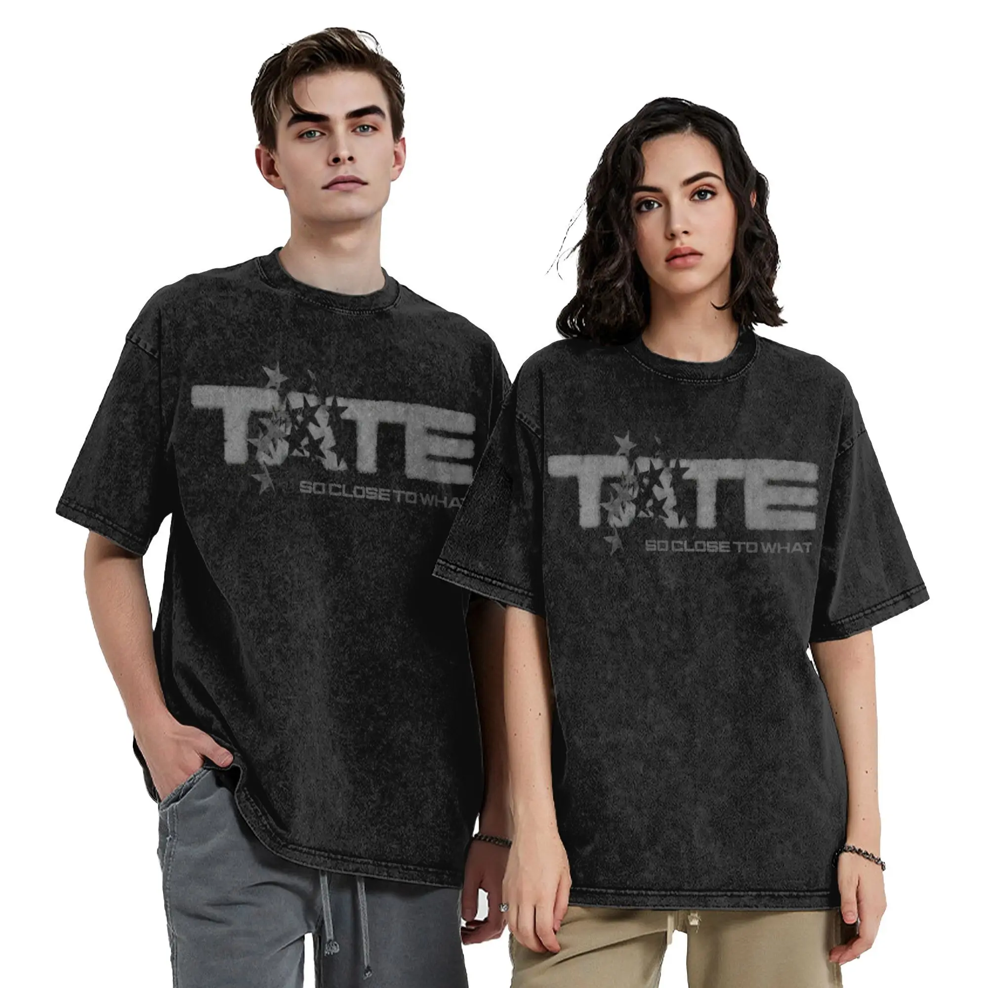 T8 Football Jersey Tate Mcrae Washed T Shirts Streetwear Hip Hop Vintage T-Shirts  Tees Men Women 100% Cotton Harajuku Printed