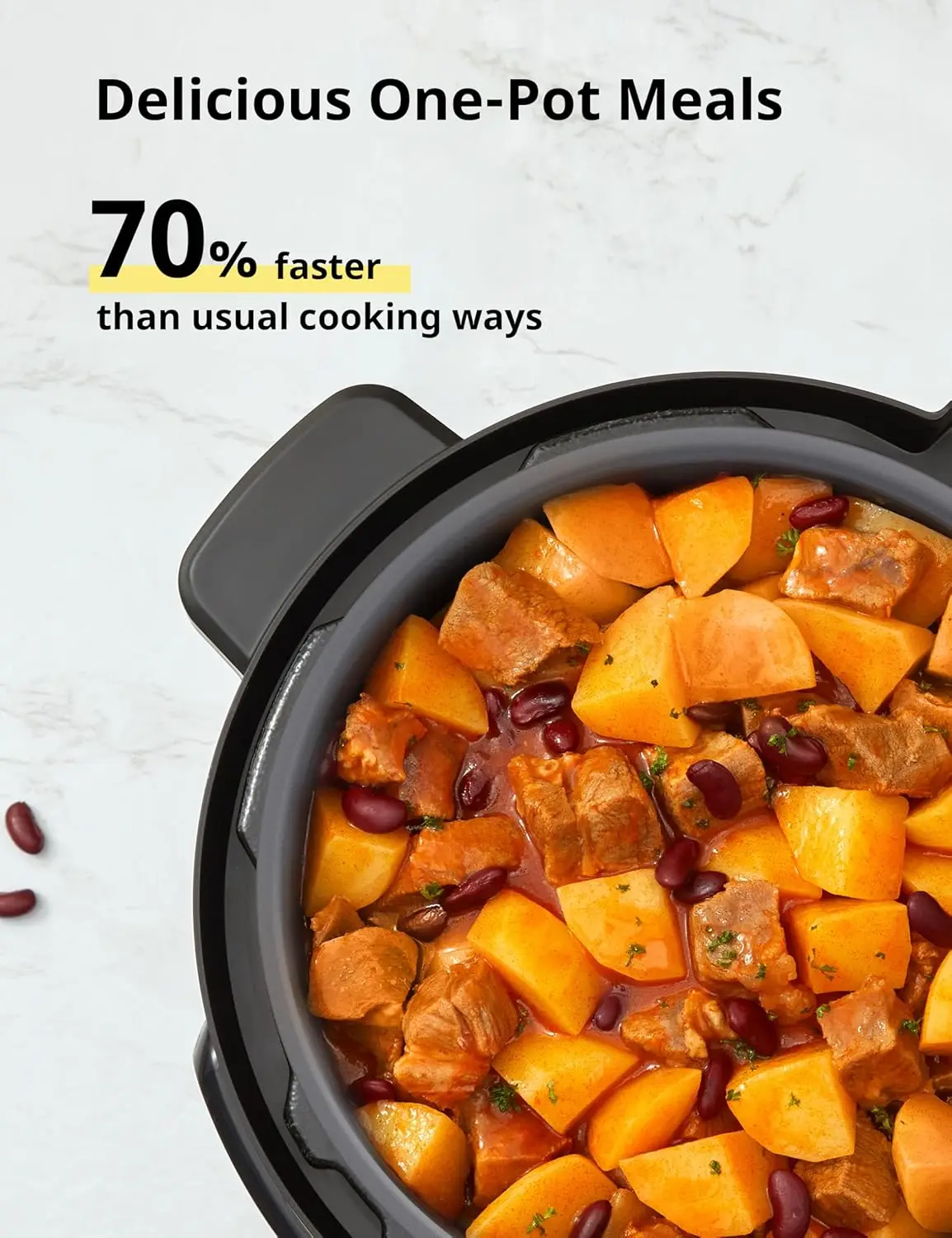 طنجرة ضغط كومفي سعة 8 كوارت مع 16 وظيفة للطهي، وعاء Olla de Presion غير لاصق، صانع الزبادي، طباخ الأرز، طباخ بطيء Sa #6