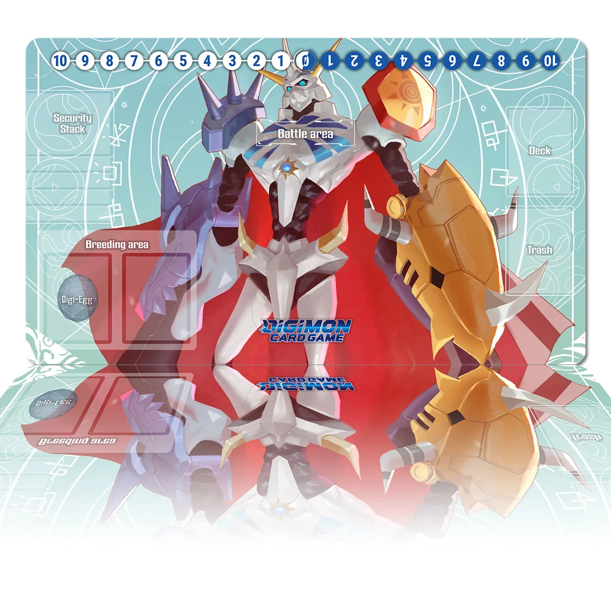 Digimon Playmat Omnimon TCG Board Game DTCG CCG Trading Card Game Mat Anime Mouse Pad Desk Mat Gaming Accessories Zones Free Bag