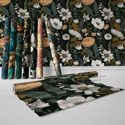 Floral Texture Frosted Wallpaper Bedroom Living Room Wall Decoration Self-Adhesive Wall Stickers Waterproof Moisture-Proof