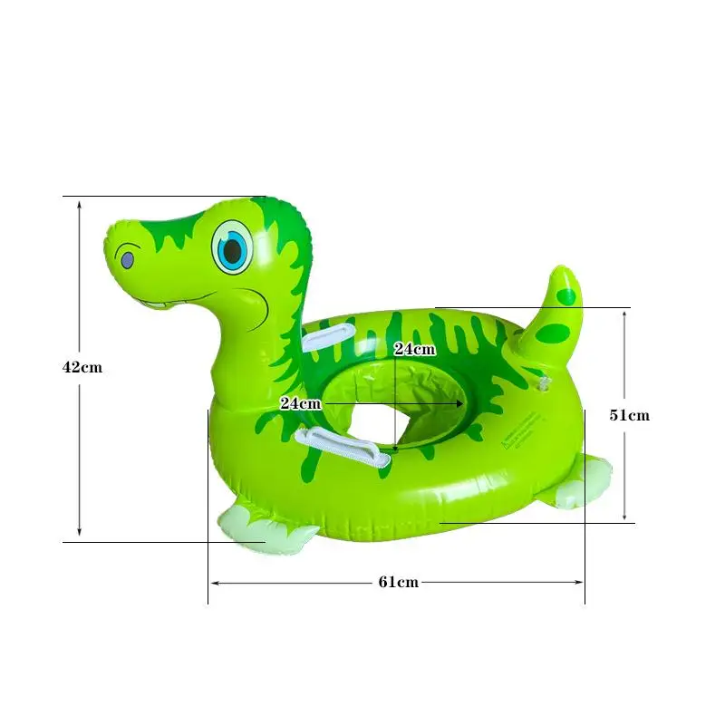 Zattera d'acqua per sedile da nuoto per 0-3 anni Durevole per ragazzi Ragazze Anelli di dinosauro Galleggianti per piscina Giocattoli per piscina Piscina gonfiabile