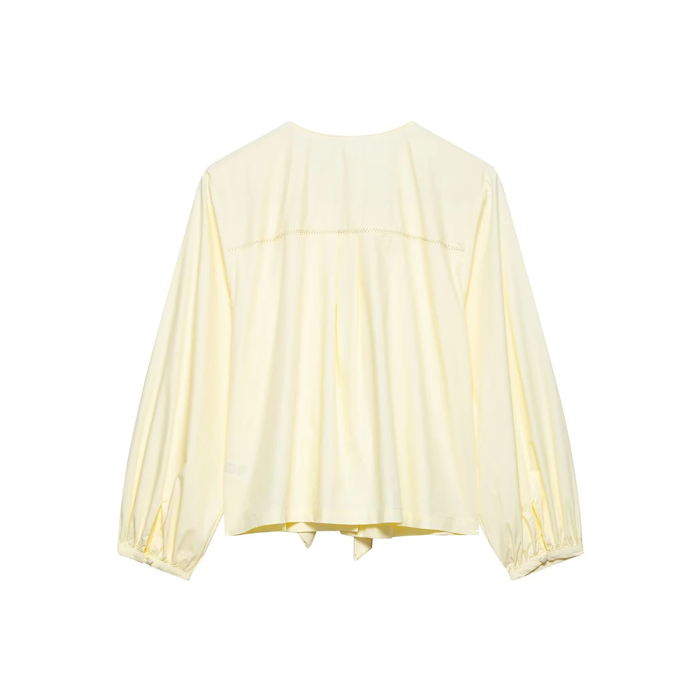 

Summer 2025 Women's Sle Knot Striped Silk irt Long Sve V-ne Commute Sle Pure Color Polyester Fiber 00%