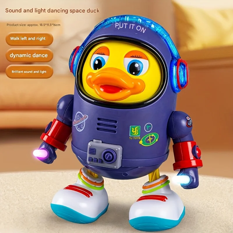 

Игрушки для малышей, робот-панда и электрическая космическая утка, игрушки с подсветкой и звуком, идеальные подарки на день рождения, праздник, Рождество для детей