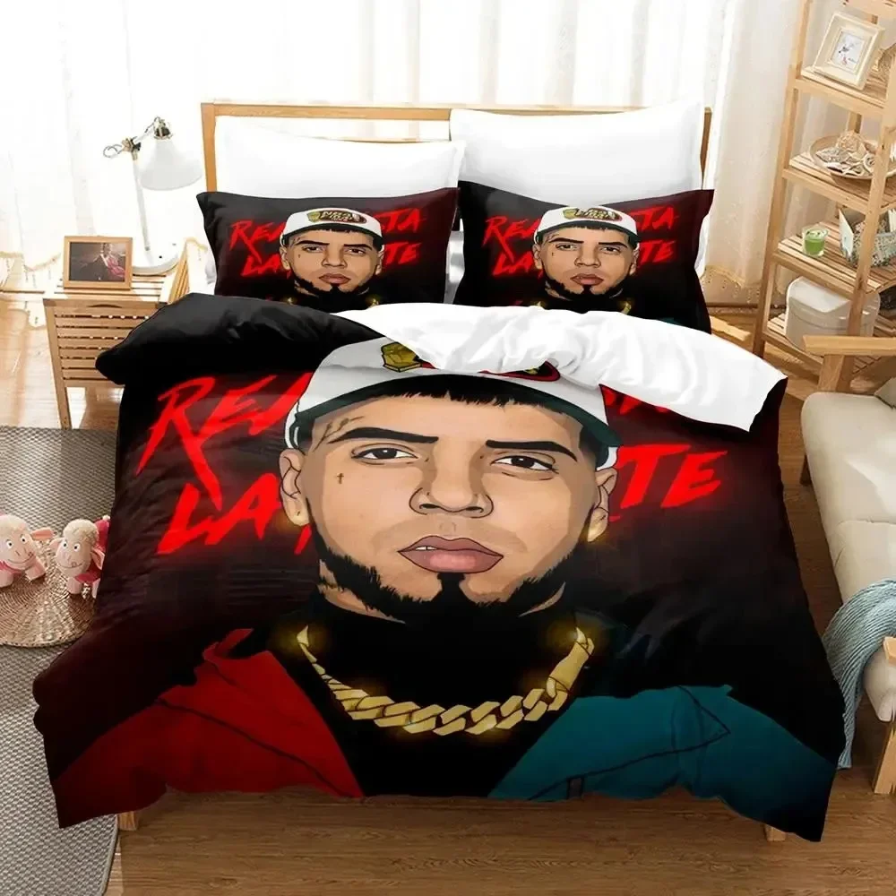 3D Print Anuel Aa Real Hasta La Bedding Set Duvet Cover Bed Set Quilt Cover Pillowcase Comforter king Queen Size Boys Adult