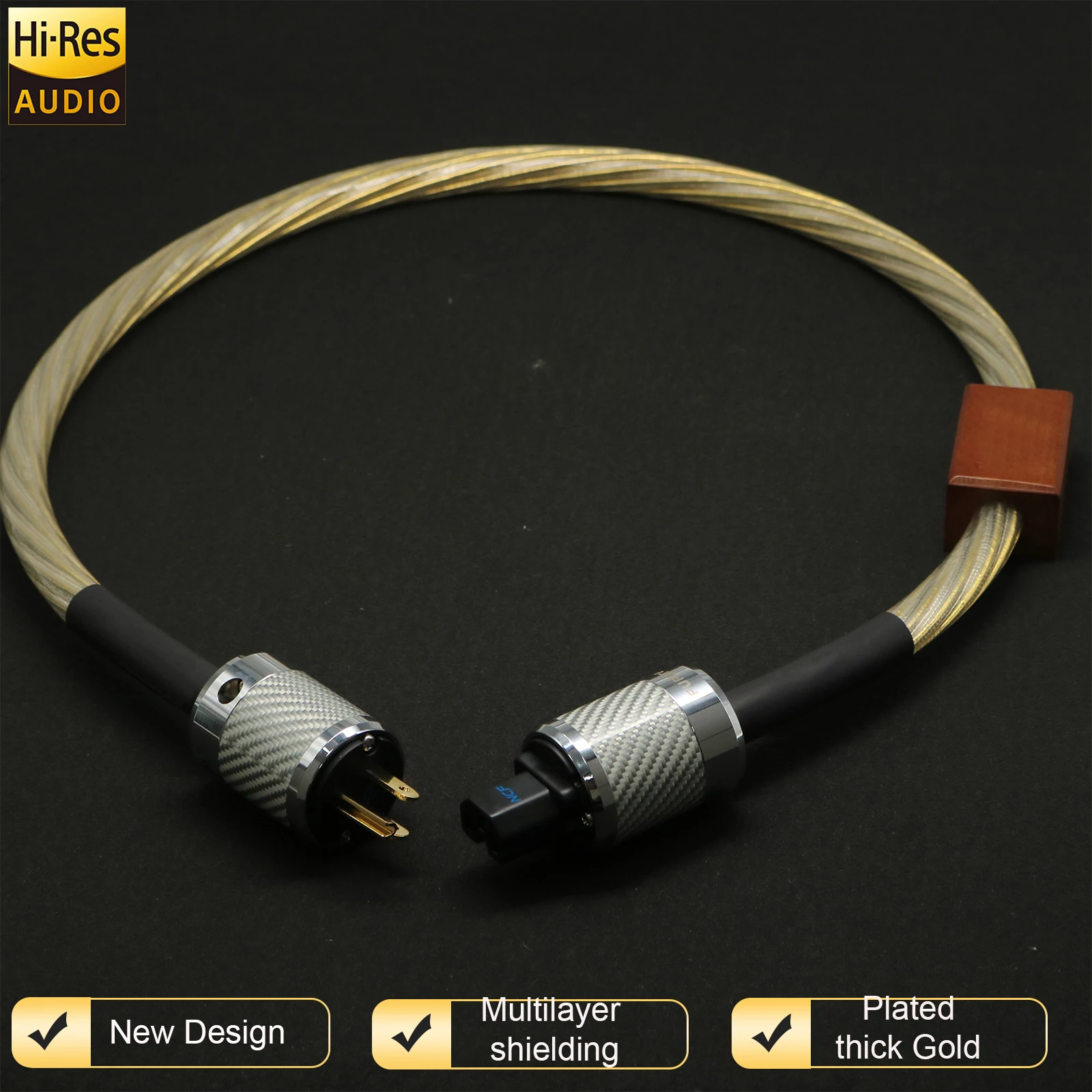 

HiFi AC Power Cable XSSH DIY CD Amplifier 14mm 7 Core 15AWG 7N OCC Silver Plated Wire 2 pins 3 pins AU US EU IEC 20A Power Line