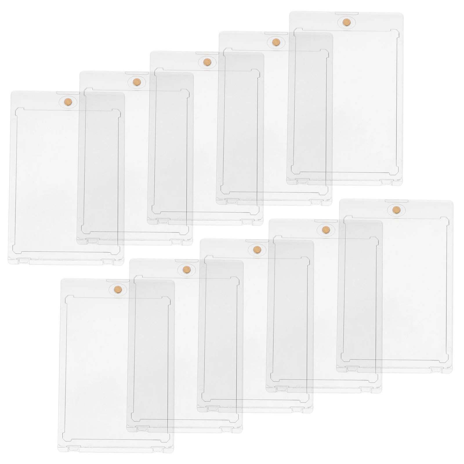 

10 Pcs Magnetic Card Box Home Holder Protection Baseballs Display Case Hard Plastic