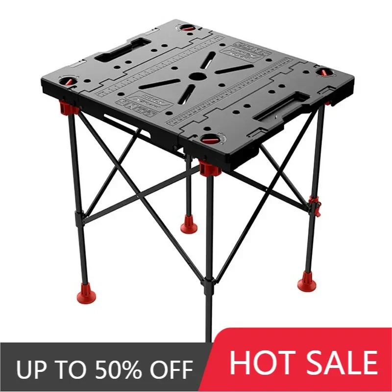 Multifunctional Work Tool Table Mobile Saw Table Portable Woodworking Benches Operation Foldable Outdoors Tool Picnic Table