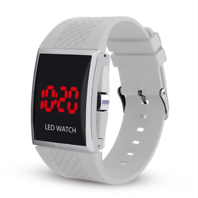 男性と女性のためのデジタルLEDスポーツウォッチ,カジュアル腕時計,黒と白の時計,オーバーウォッチ,女性のファッション,新しいコレクション