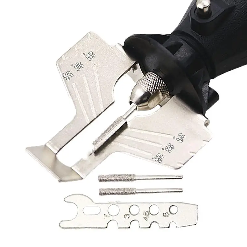 2Sets Electric Chainsaw Sharpening Kit Grinding Chain Polishing Accessory Kit Sharpening Saw Serrated Grinding Tools Power Tools