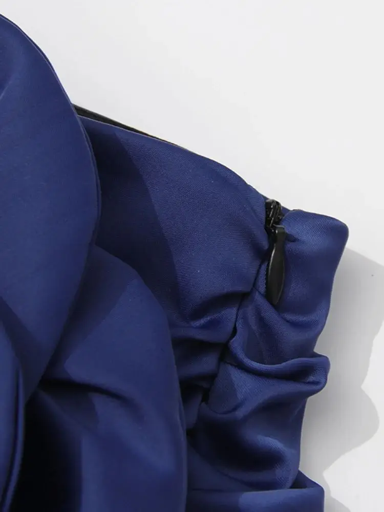 Элегантные брюки Modphy, новинка 2025 года, трехмерные цветочные сращивания, контрастный дизайн, модные брюки с высокой талией для женщин